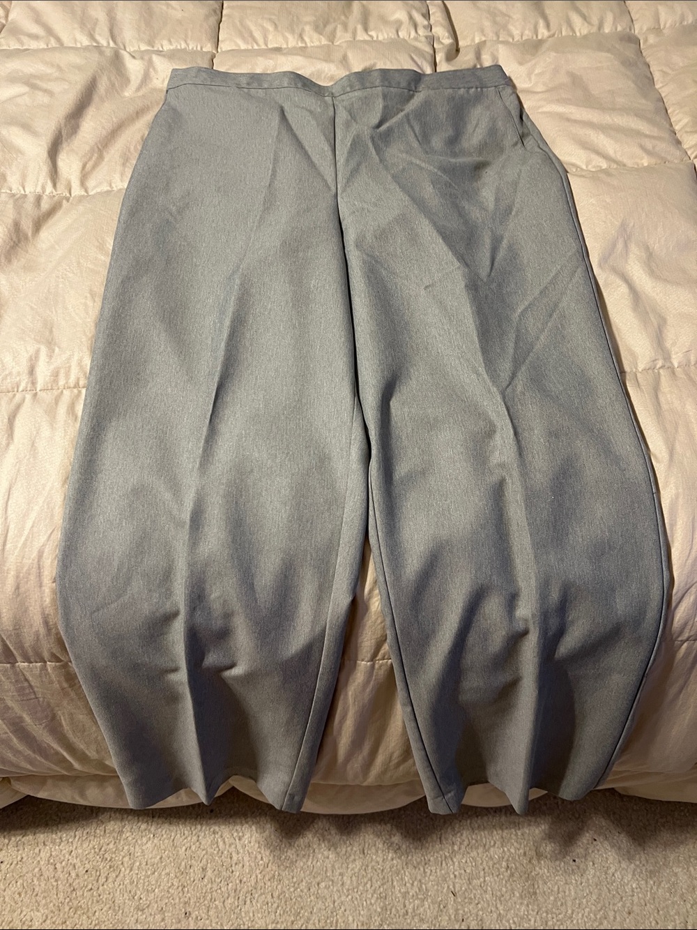 Alfred Dunner Light Gray Elastic-Waist Skirt